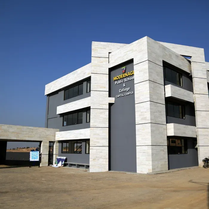 Modernage modern white school building architecture